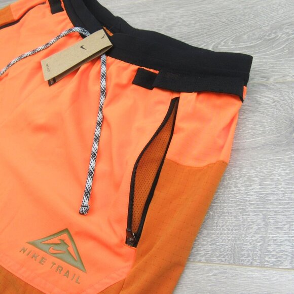 Nike Flex Stride Trail Running Shorts Men's Size Medium Mandarin NEW - Picture 4 of 12